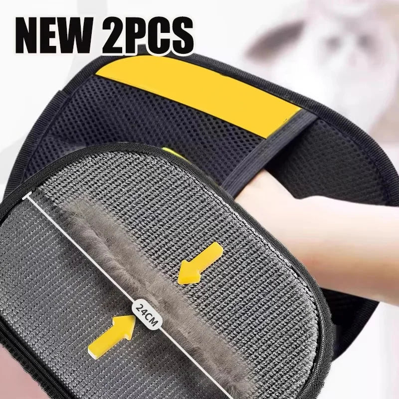 Double-Sided Electrostatic Pet Grooming Gloves – Hair Removal & Deshedding Tool