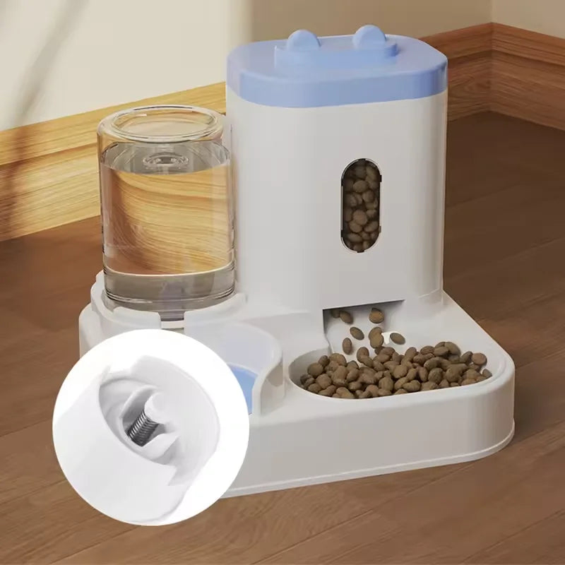 2-in-1 Automatic Pet Feeder and Water Dispenser – Dual Food & Drinking Station for Cats and Dogs