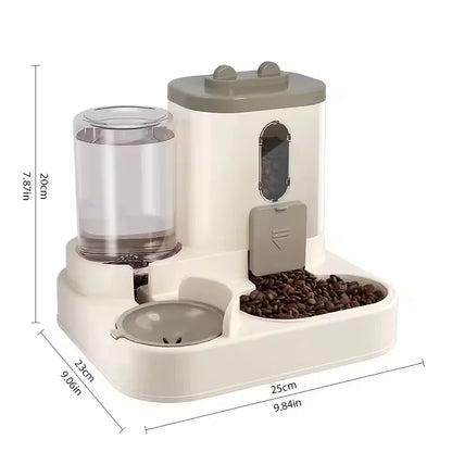 2-in-1 Automatic Pet Feeder and Water Dispenser – Dual Food & Drinking Station for Cats and Dogs