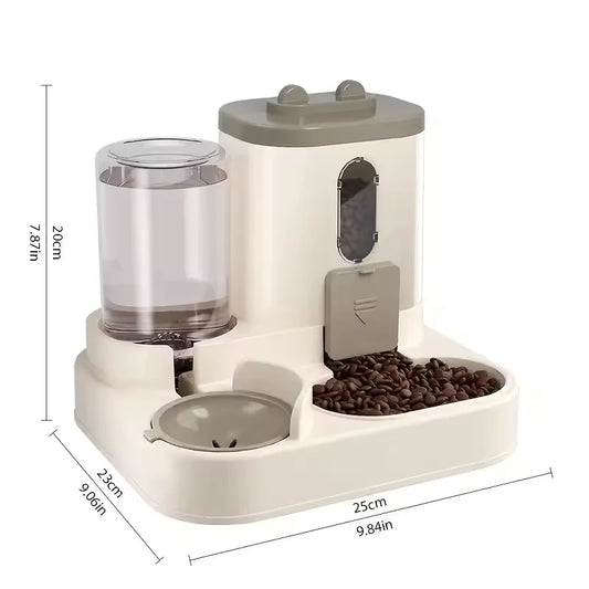 2-in-1 Automatic Pet Feeder and Water Dispenser – Dual Food & Drinking Station for Cats and Dogs