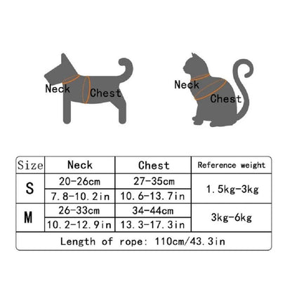 Cute Small Pet Vest Harness with Leash – Walking Harness for Dogs, Cats & Bunnies
