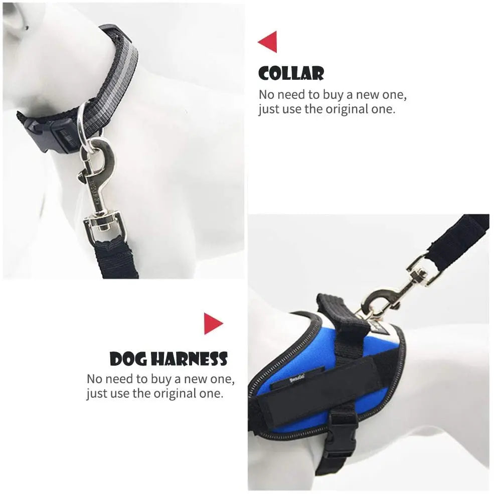Adjustable Dog & Cat Car Seat Belt – Pet Safety Harness Clip for Travel