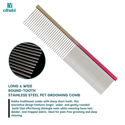 Deluxe Pointed Tail Pet Grooming Comb – Styling & Finishing Comb for Dogs & Cats