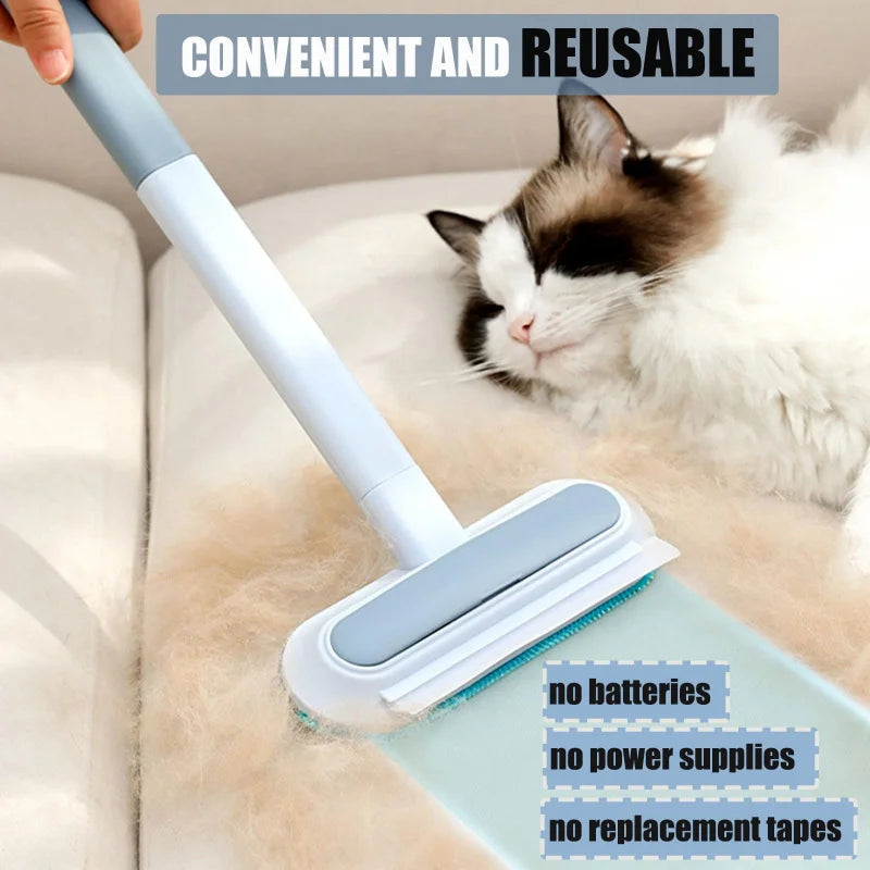 Reusable Pet Hair Remover Brush – Static Fur Cleaner for Furniture, Carpet & Clothes