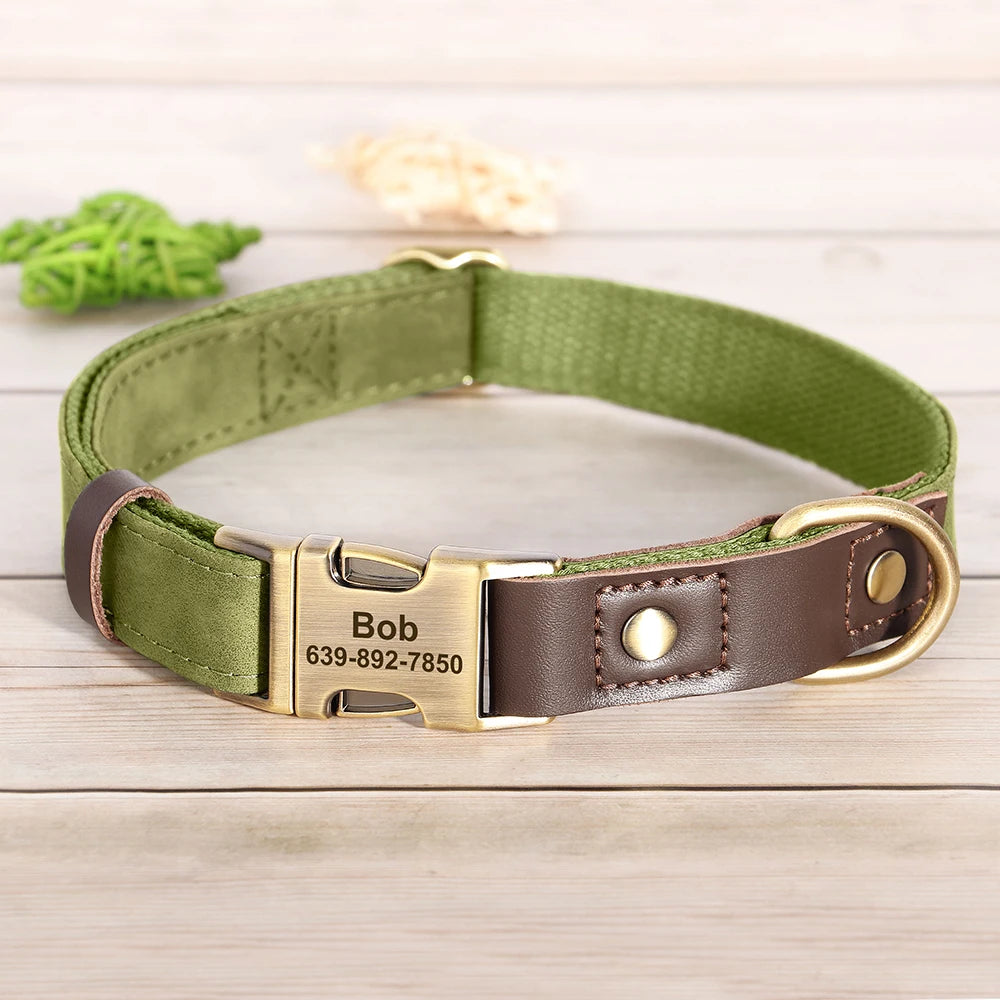 Personalized PU Leather Dog Collar