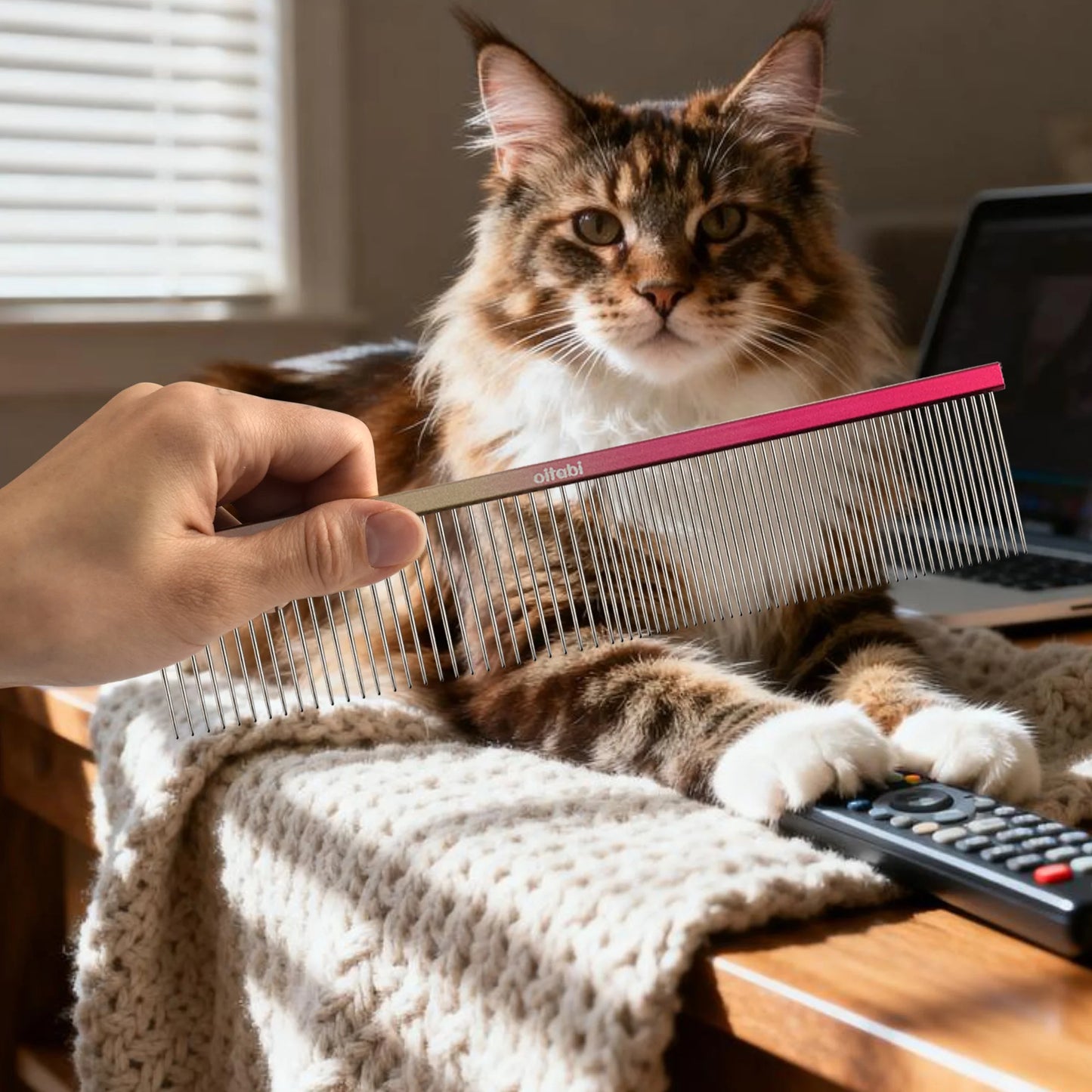 Deluxe Pointed Tail Pet Grooming Comb – Styling & Finishing Comb for Dogs & Cats