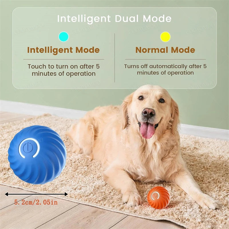 USB Rechargeable Smart Pet Toy Ball – Automatic Moving Interactive Dog & Cat Toy