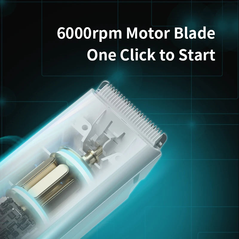 Rechargeable Waterproof Dog Hair Trimmer – USB Pet Grooming Clipper with Ceramic Blade