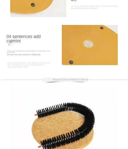 Self Grooming Cat Arch – Massage Brush & Scratching Pad Interactive Cat Toy