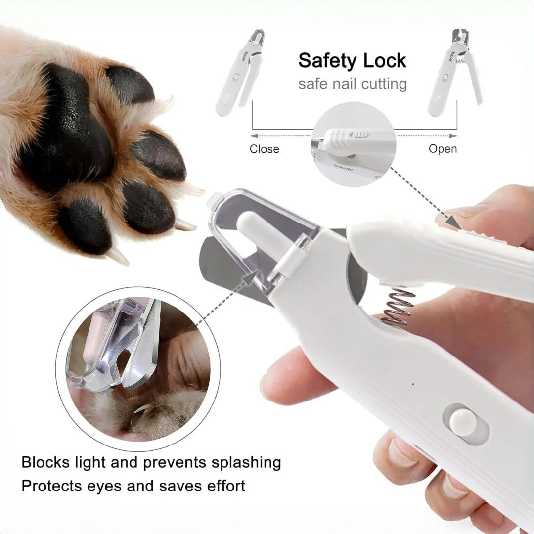 Quiet LED Pet Nail Grinder – Electric Nail Trimmer for Dogs & Cats