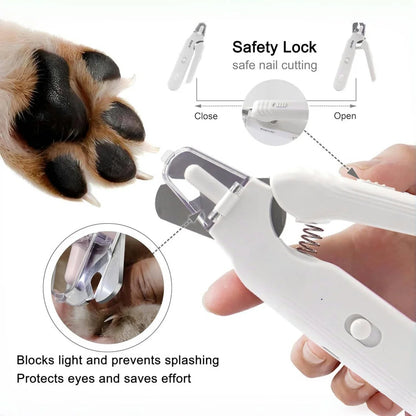 Quiet LED Pet Nail Grinder – Electric Nail Trimmer for Dogs & Cats
