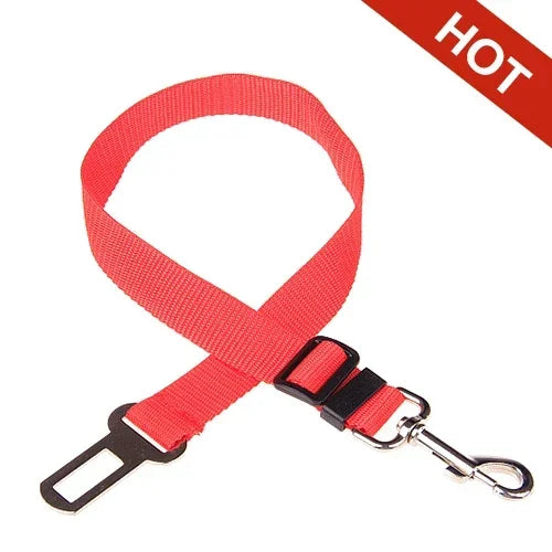 Adjustable Dog & Cat Car Seat Belt – Pet Safety Harness Clip for Travel