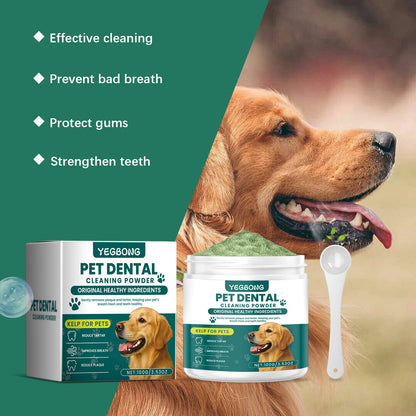 Dog Teeth Cleaning Powder 100g – Tartar & Plaque Removal Dental Care for Fresh Breath