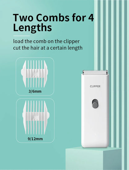 Rechargeable Waterproof Dog Hair Trimmer – USB Pet Grooming Clipper with Ceramic Blade