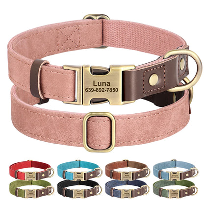 Personalized PU Leather Dog Collar