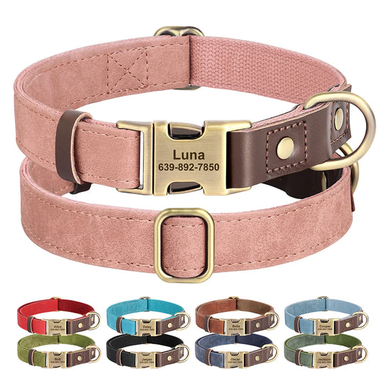Personalized PU Leather Dog Collar