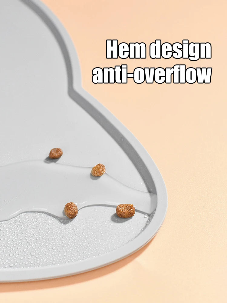 Waterproof Pet Feeding Mat – Non-Slip Dog & Cat Food Bowl Spill Mat