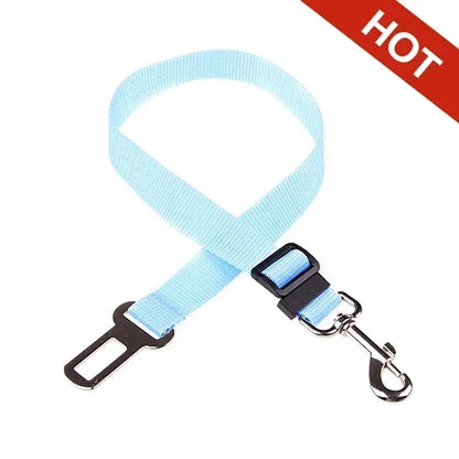 Adjustable Dog & Cat Car Seat Belt – Pet Safety Harness Clip for Travel