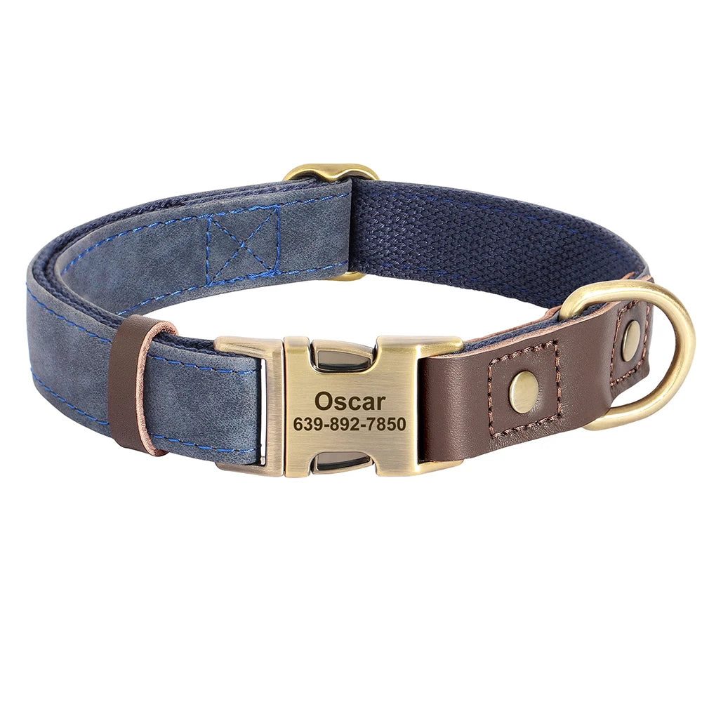 Personalized PU Leather Dog Collar