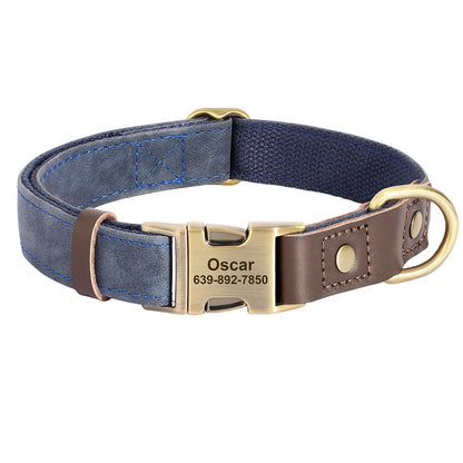 Personalized PU Leather Dog Collar