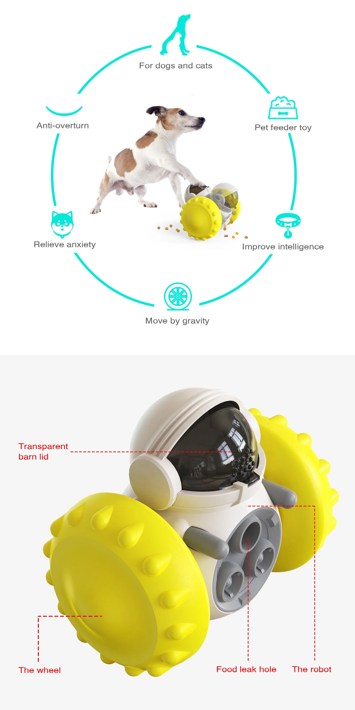 Gravity Balance Car Slow Feeder – Interactive Treat Puzzle Toy for Dogs & Cats