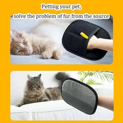 Double-Sided Pet Hair Remover Gloves – Reusable Static Fur Cleaning Tool