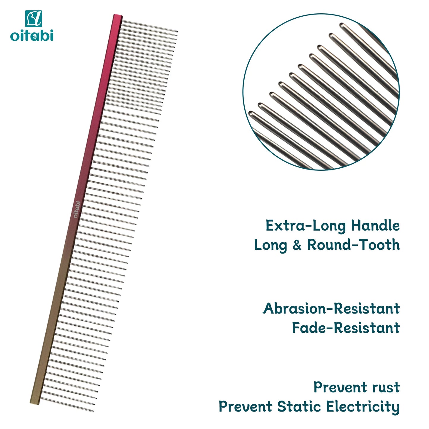 Deluxe Pointed Tail Pet Grooming Comb – Styling & Finishing Comb for Dogs & Cats