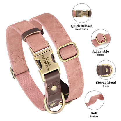 Personalized PU Leather Dog Collar