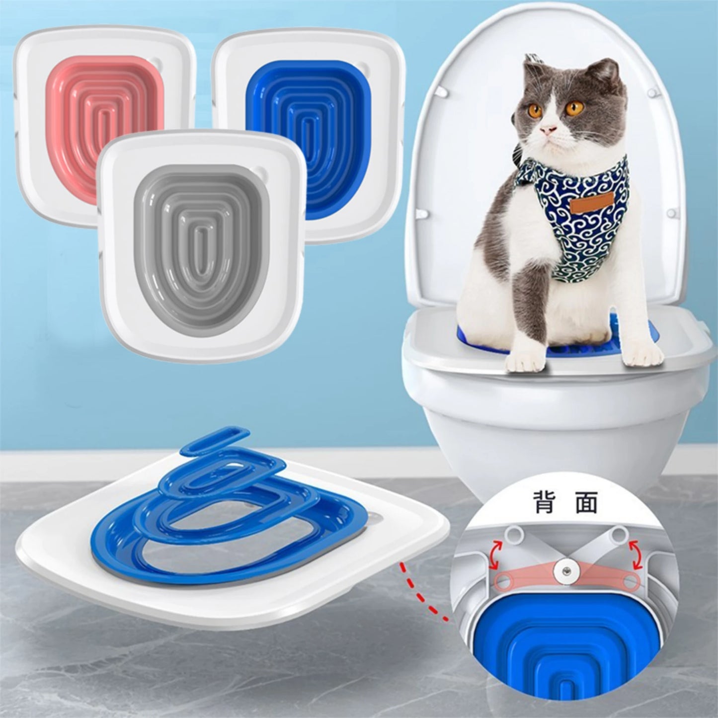 Semi-Closed Pet Toilet Training Kit – Reusable Litter Sand Tray for Cats and Small Dogs