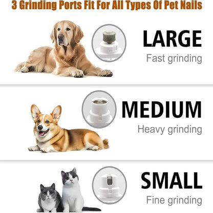 Quiet LED Pet Nail Grinder – Electric Nail Trimmer for Dogs & Cats