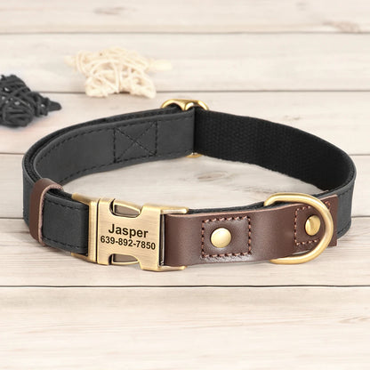 Personalized PU Leather Dog Collar