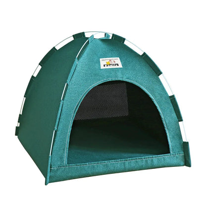 Portable Foldable Pet Tent – Breathable Cat & Dog House with Summer Cool Mat
