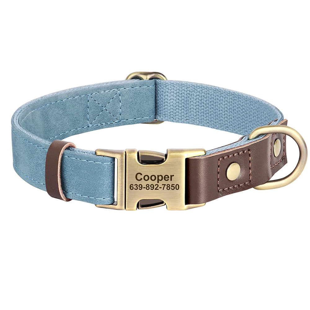 Personalized PU Leather Dog Collar