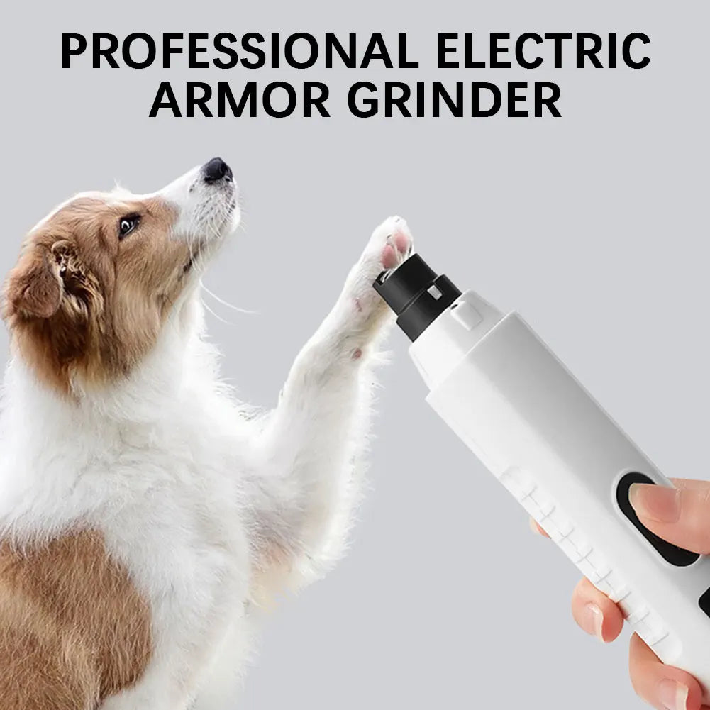 5-Speed LED Dog Nail Grinder – Quiet Electric Pet Nail Trimmer