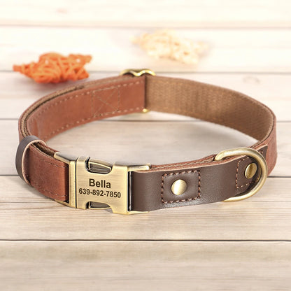 Personalized PU Leather Dog Collar