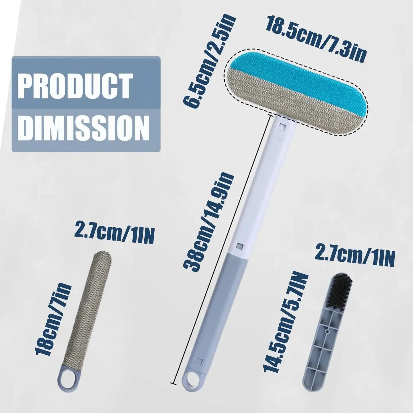 Reusable Pet Hair Remover Brush – Static Fur Cleaner for Furniture, Carpet & Clothes