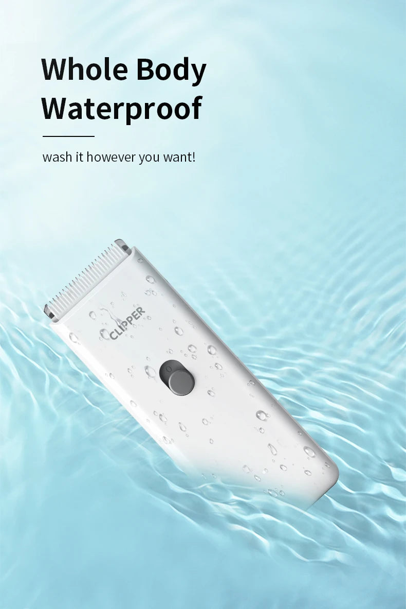 Rechargeable Waterproof Dog Hair Trimmer – USB Pet Grooming Clipper with Ceramic Blade