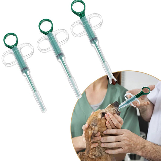 Pet Medicine Feeder Syringe for Dogs & Cats – Pill, Capsule & Liquid Medication Dispenser Tool