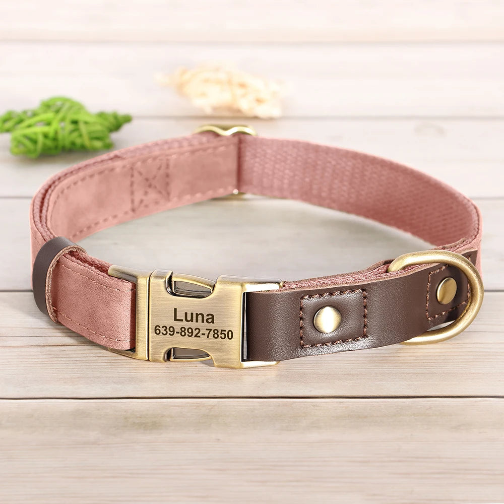 Personalized PU Leather Dog Collar