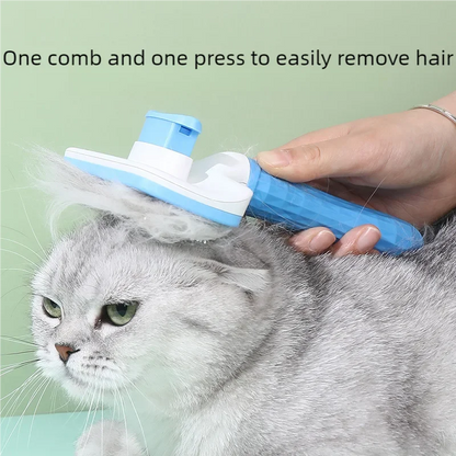 Stainless Steel Pet Hair Brush – Grooming Comb for Long Hair Dogs & Cats