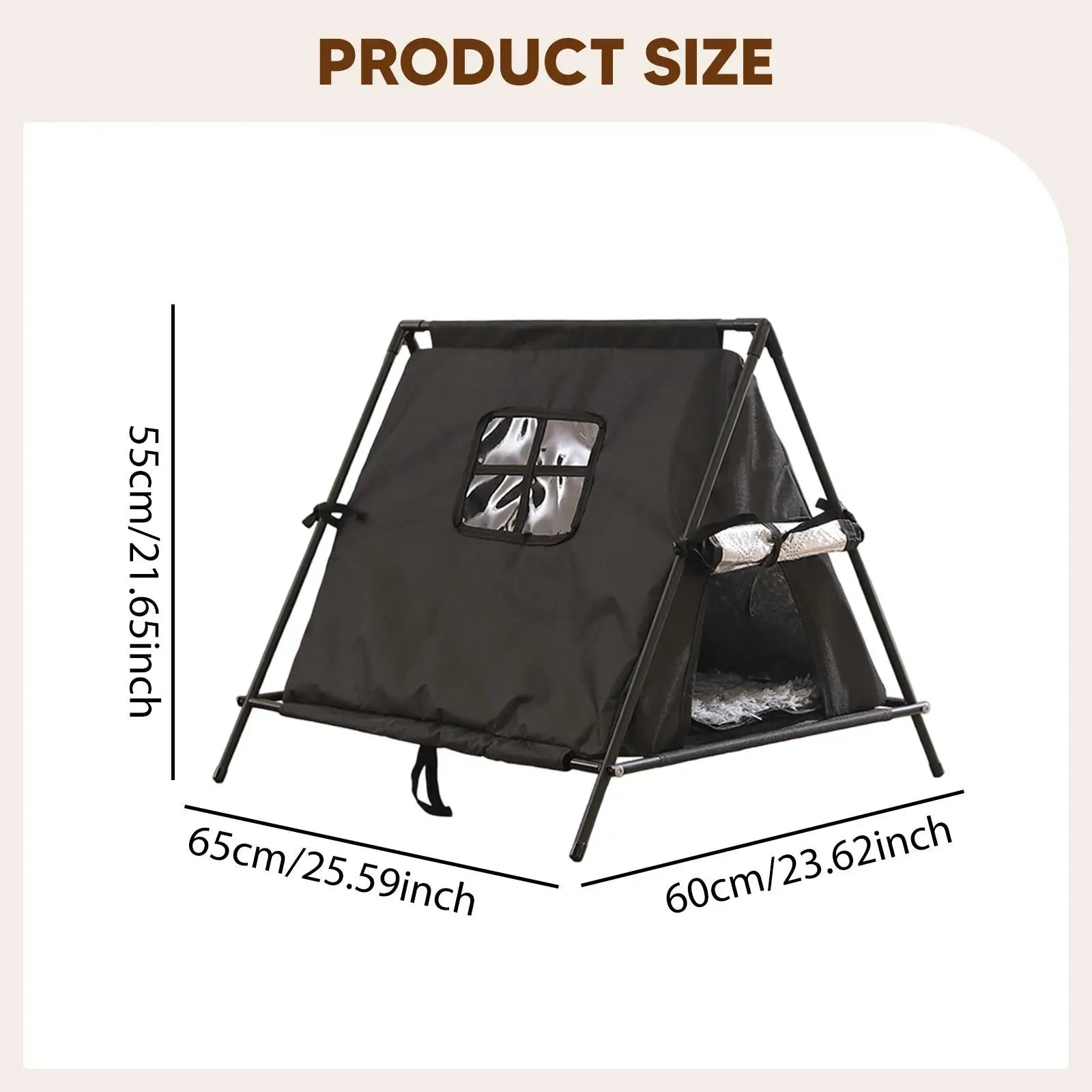 Enclosed Cat Tent Bed – Cozy Hideaway Kitten Cave for Indoor & Outdoor