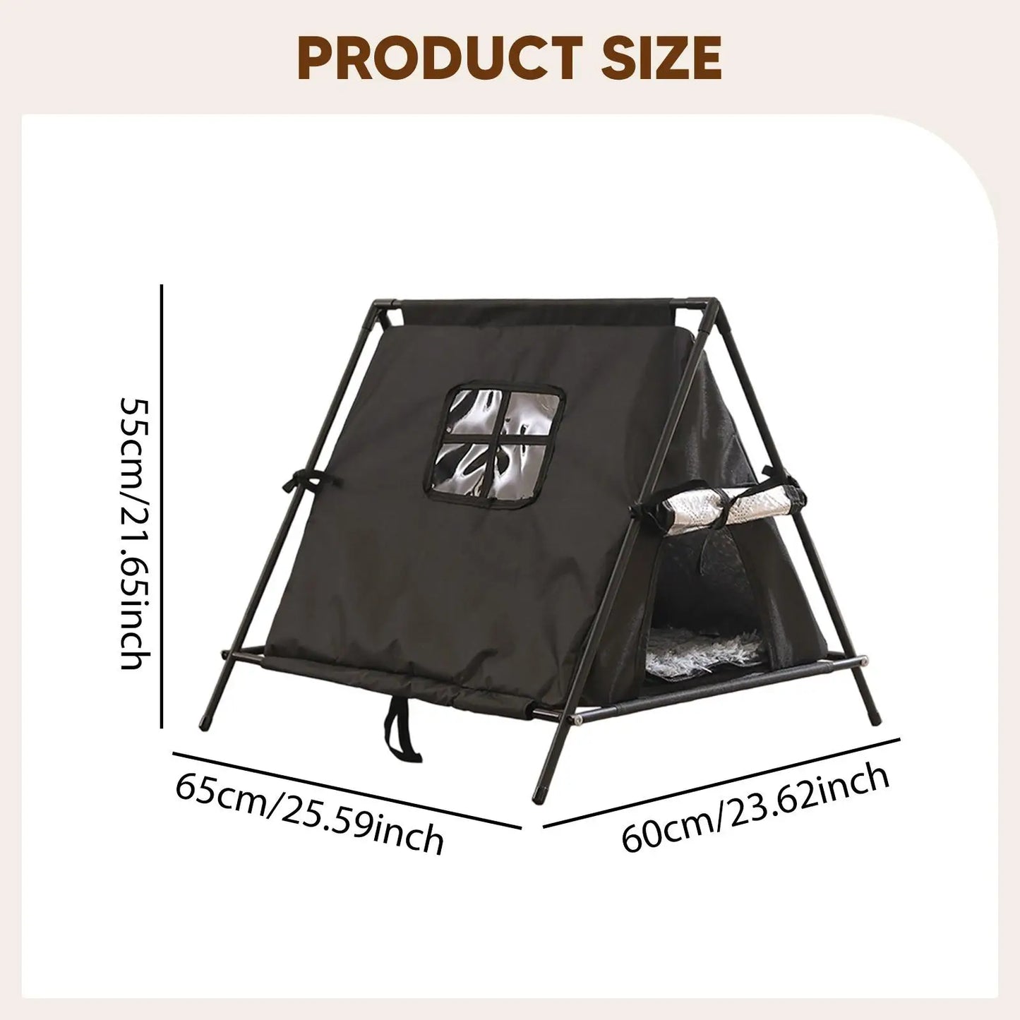 Enclosed Cat Tent Bed – Cozy Hideaway Kitten Cave for Indoor & Outdoor