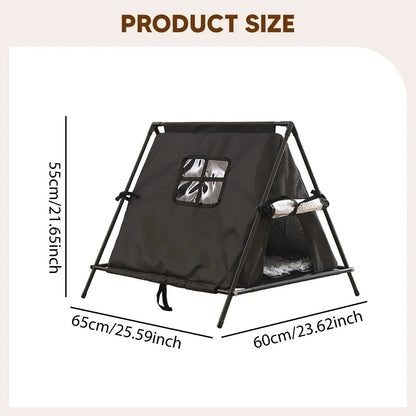 Enclosed Cat Tent Bed – Cozy Hideaway Kitten Cave for Indoor & Outdoor
