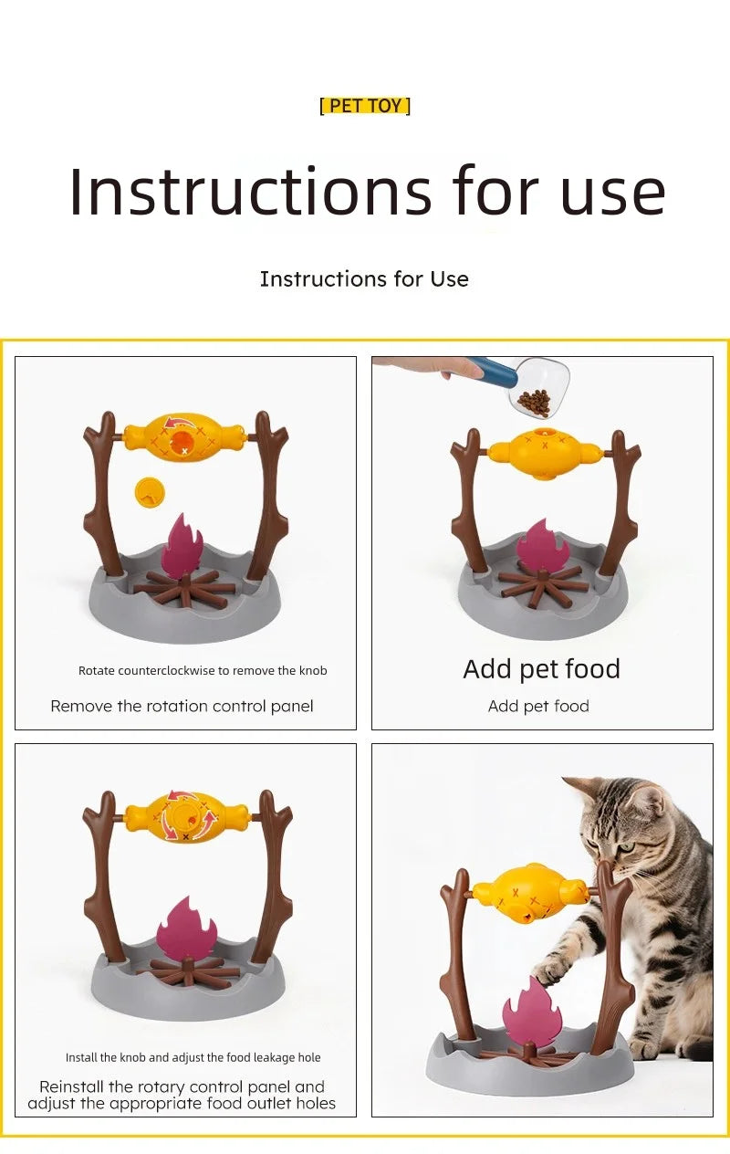 360° Rotating Treat Dispensing Pet Toy – Interactive Slow Feeder for Dogs & Cats