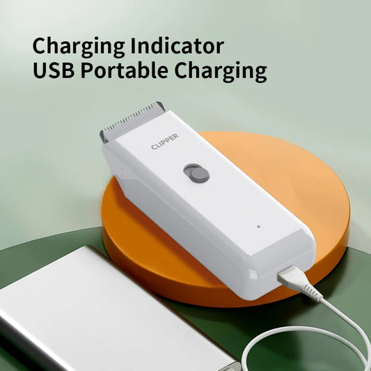 Rechargeable Waterproof Dog Hair Trimmer – USB Pet Grooming Clipper with Ceramic Blade