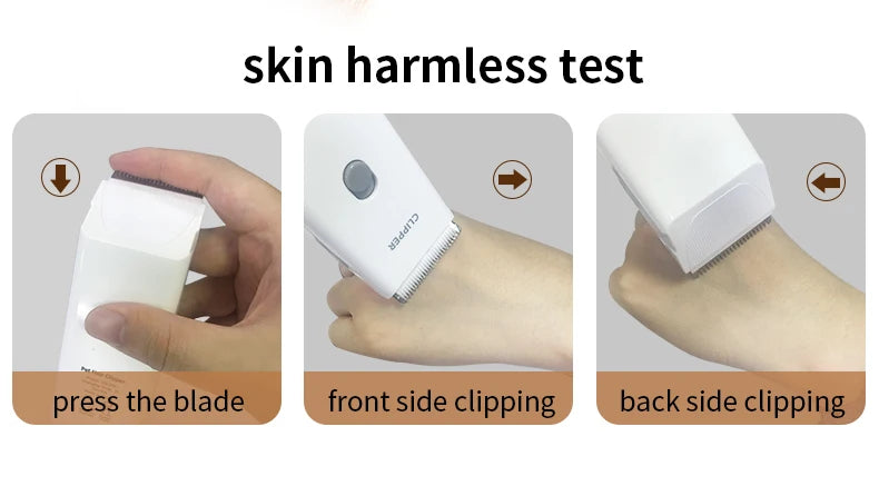 Rechargeable Waterproof Dog Hair Trimmer – USB Pet Grooming Clipper with Ceramic Blade