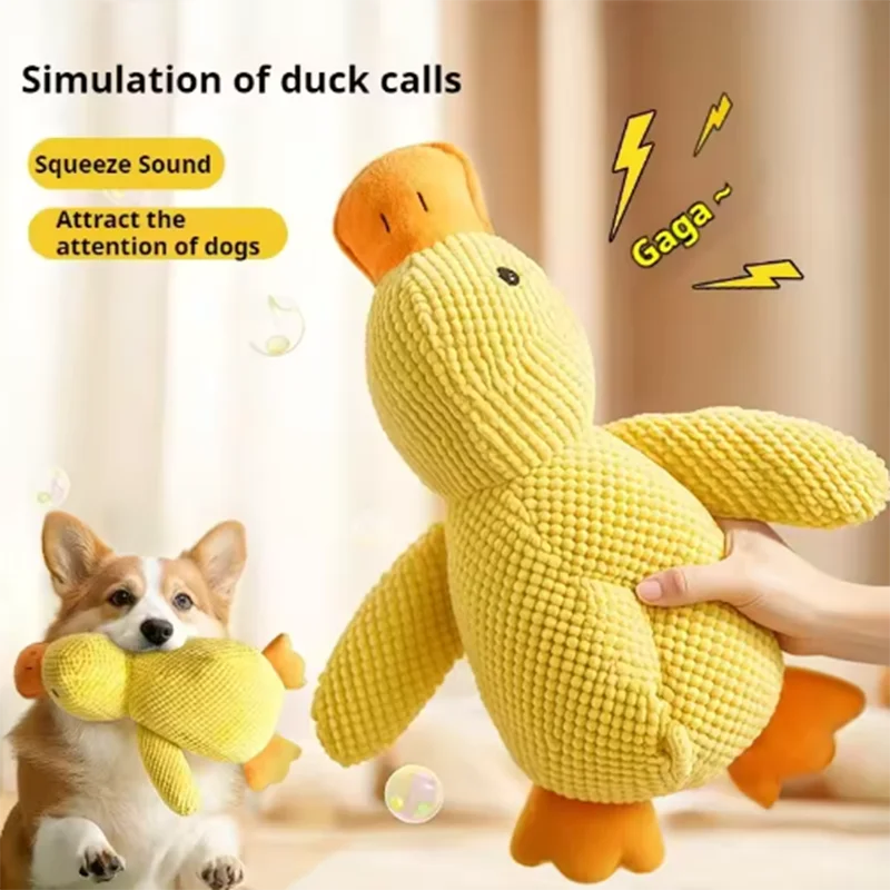 Plush Duck Dog Toy – Interactive Soft Chew & Comfort Toy for Dogs