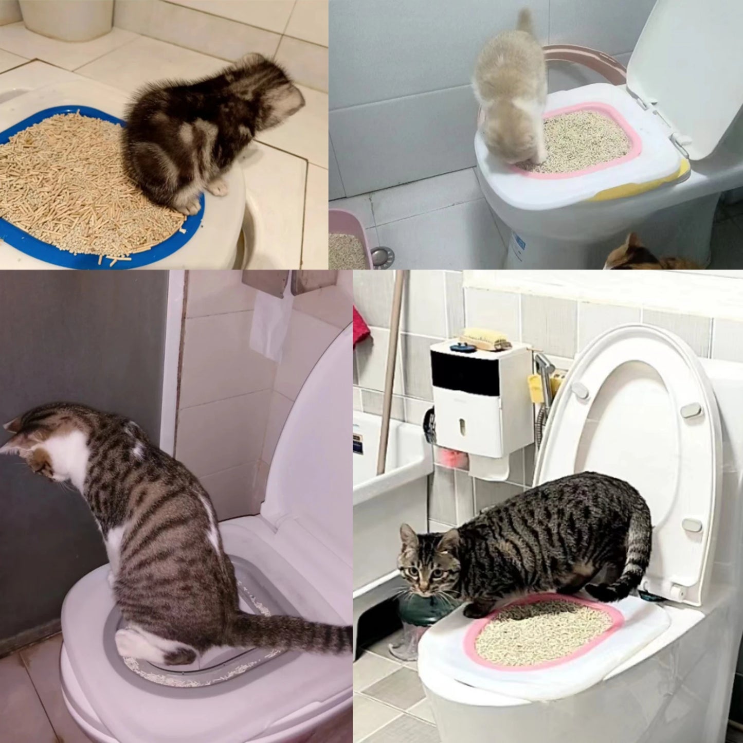 Semi-Closed Pet Toilet Training Kit – Reusable Litter Sand Tray for Cats and Small Dogs