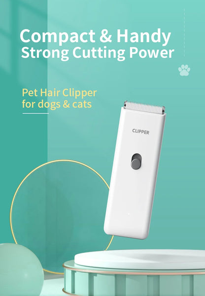 Rechargeable Waterproof Dog Hair Trimmer – USB Pet Grooming Clipper with Ceramic Blade