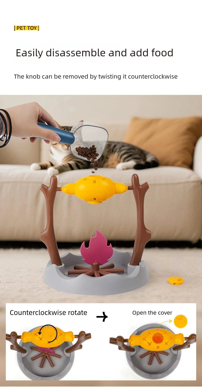 360° Rotating Treat Dispensing Pet Toy – Interactive Slow Feeder for Dogs & Cats